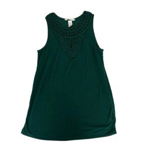 H&M Green Crochet Tank Size XS